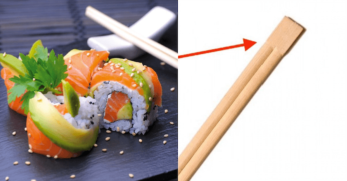 como usar palitos de sushi